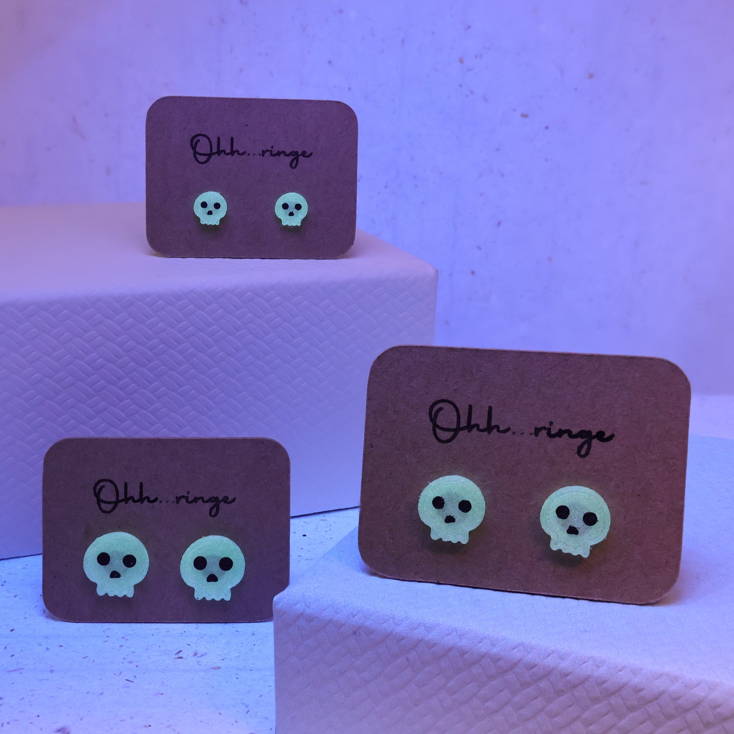 Pendientes Calavera - GLOW IN THE DARK