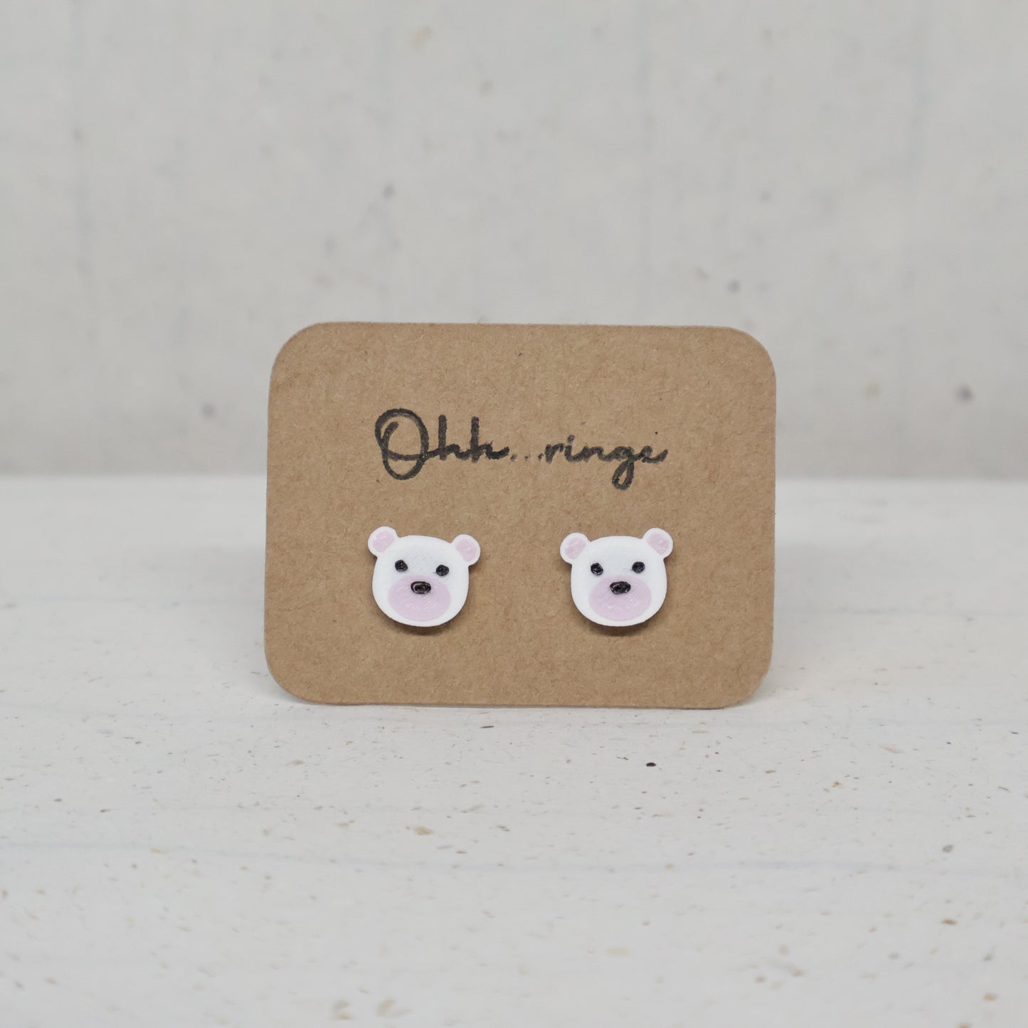 Pendientes Osito Blanco