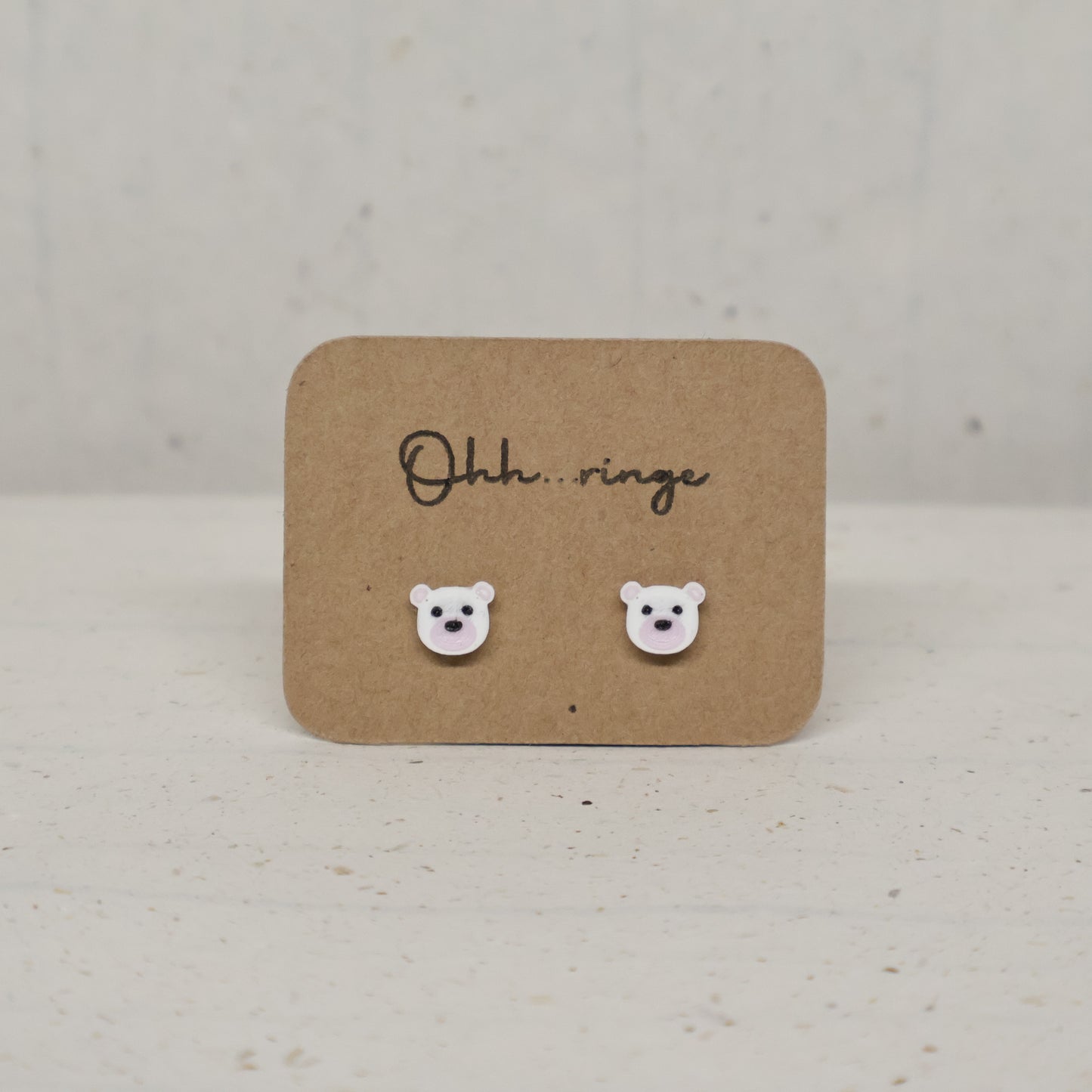 Pendientes Osito Blanco
