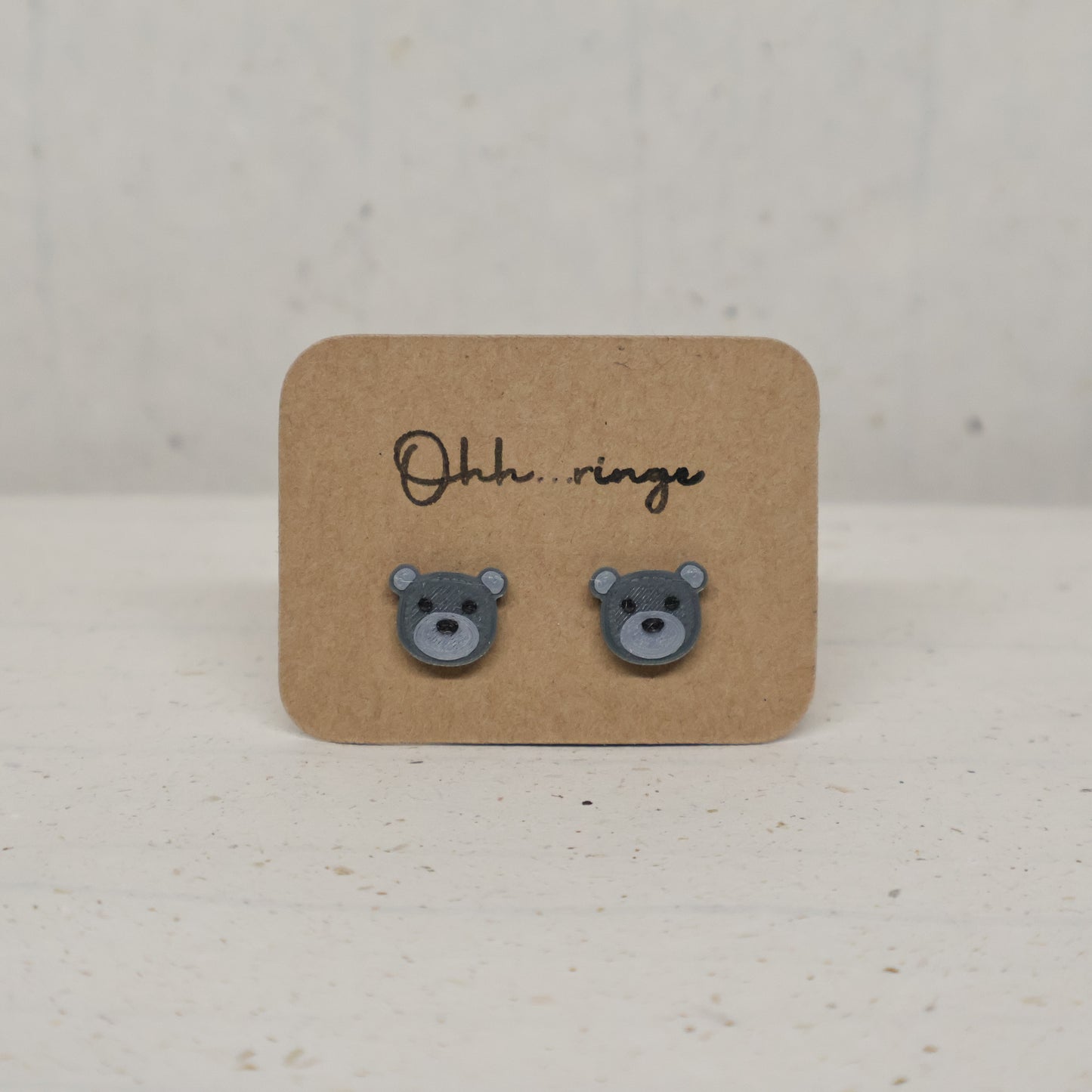 Pendientes Osito Gris
