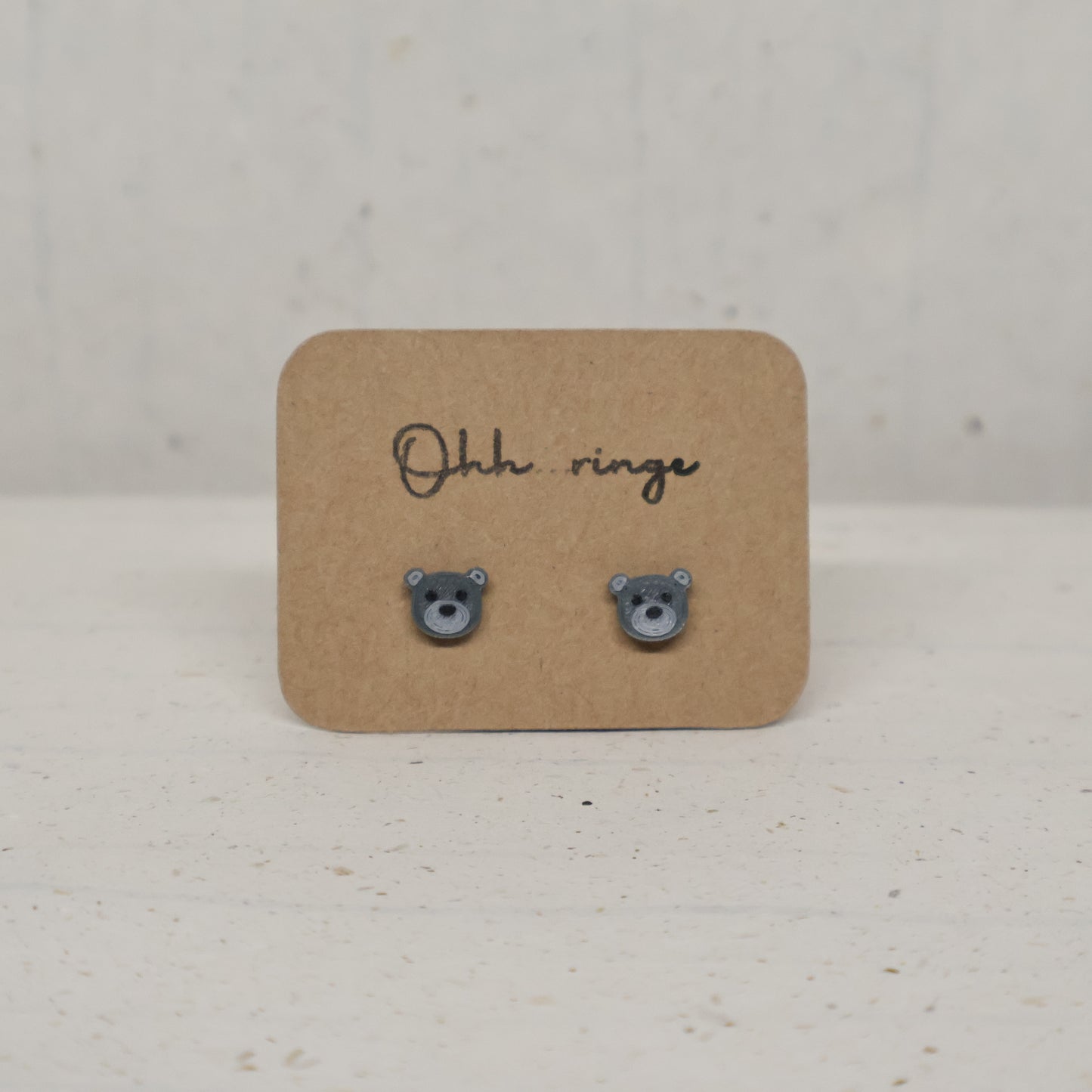 Pendientes Osito Gris