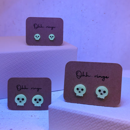 Pendientes Calavera - GLOW IN THE DARK