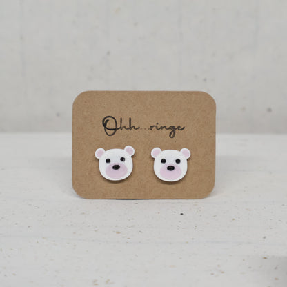 Pendientes Osito Blanco