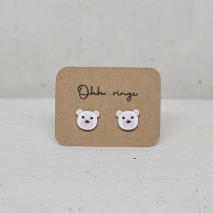 Pendientes Osito Blanco