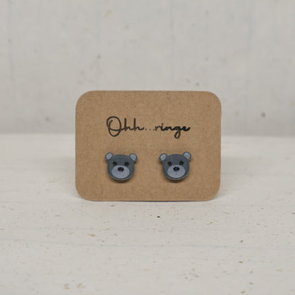 Pendientes Osito Gris