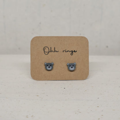 Pendientes Osito Gris